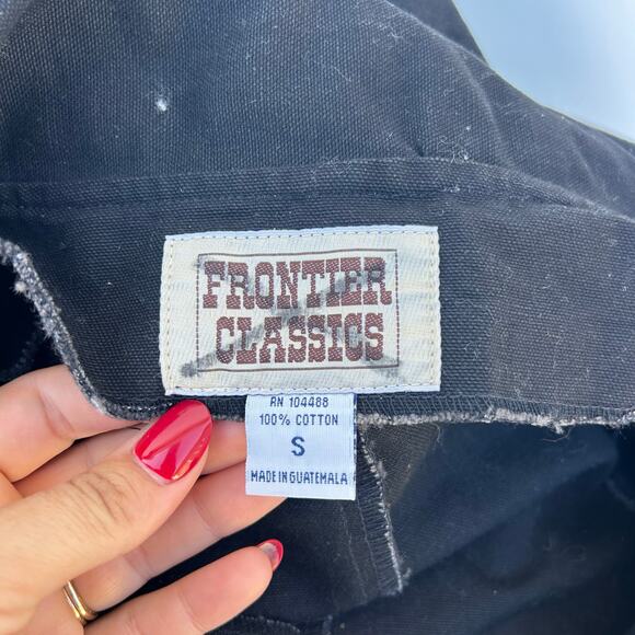 Frontier Classics Western Cotton Denim Duster Coat Black Small Old West Cowboy - Picture 5 of 13